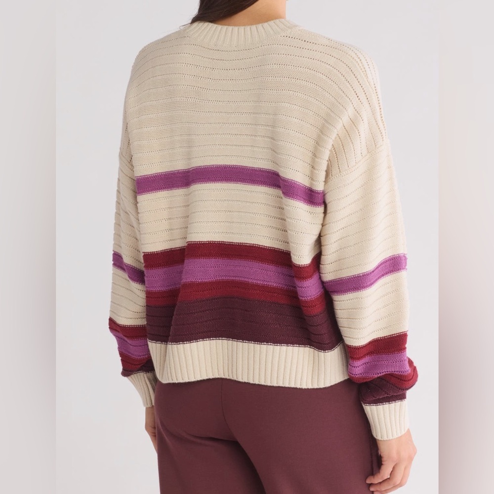 Splendid Jada Stripe Sweater. Ladies M - Picture 2 of 14